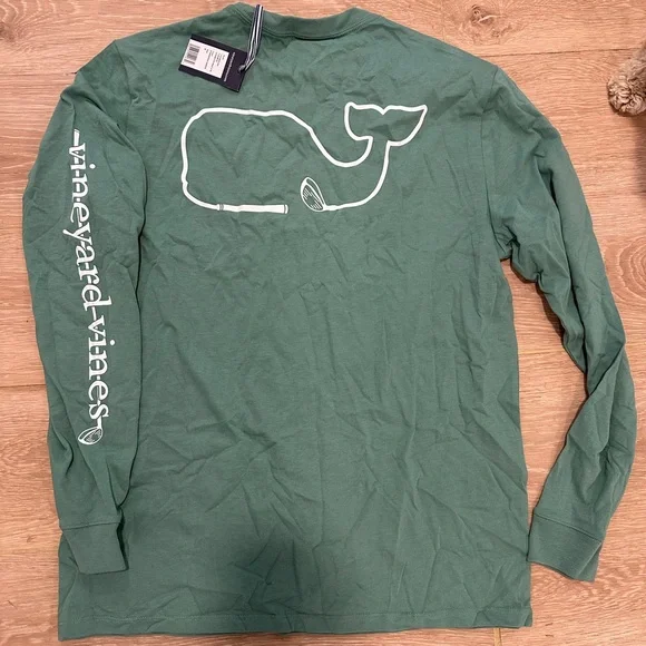 Vineyard Vines Golf Green Long Sleeve Shirt - Picture 2 of 4